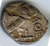Монета тетрадрахма. Аттика. Афины. 490г. до н.э.