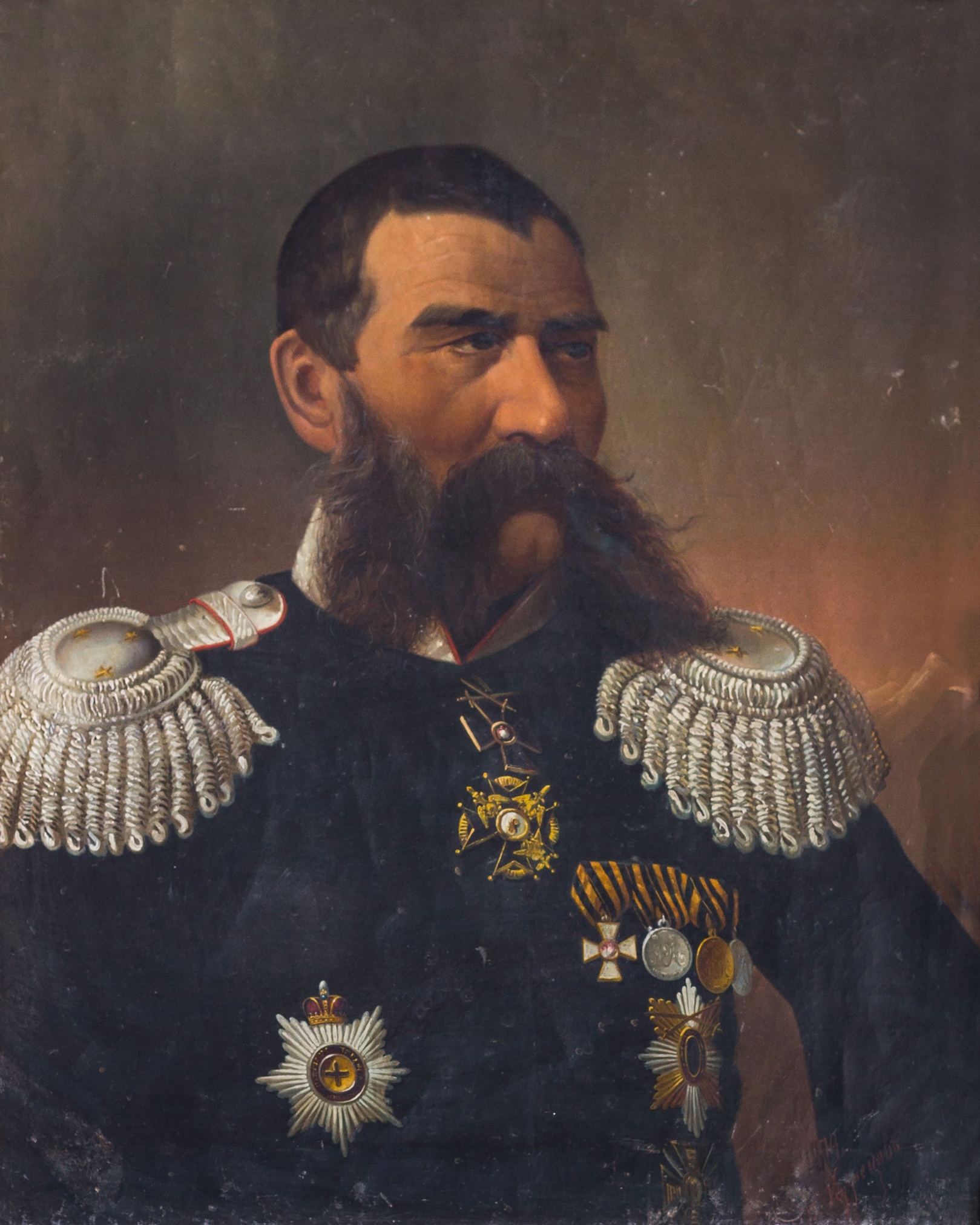 Портрет генерал-лейтенанта Я.П. Бакланова. Худ. Кузнецов. Холст, масло.1874 г.