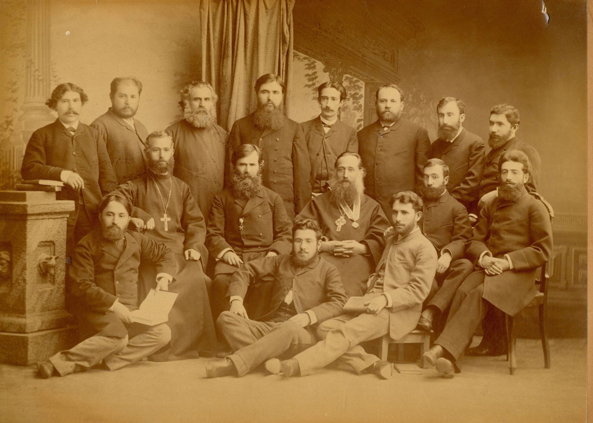 Нахичеванская-на-Дону духовная семинария. 1896 год. Пятый слева стоит И. М. Тикиджи-Хамбурьян.