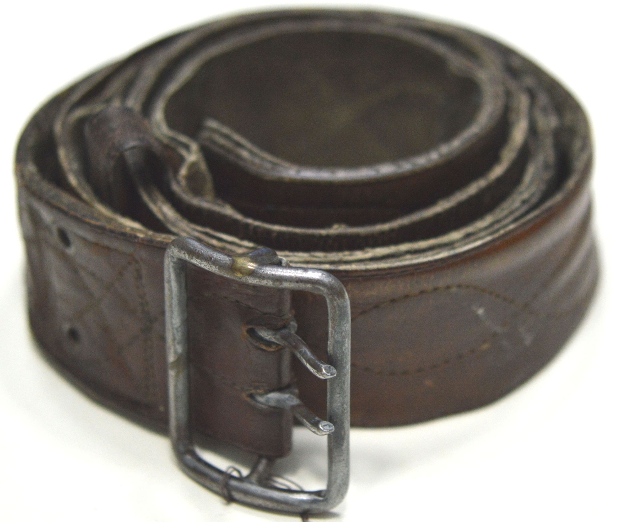 Ремень одношпенковый солдатский бойца Ростовского стрелкового полка народного ополчения Фатеева А.Я. Ростов-на-Дону. 1941 год