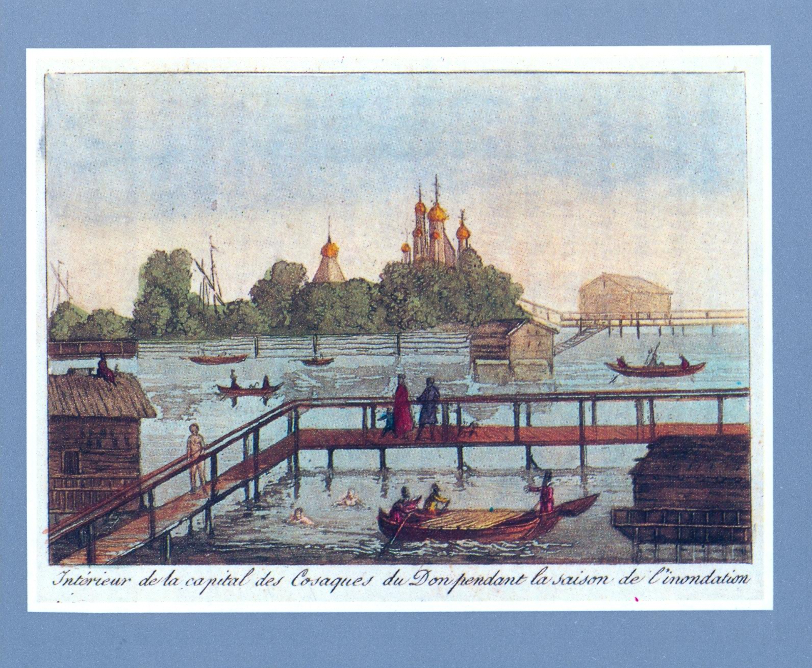 Вид Черкасска. Гравюра. Е.М. Корнеев. 1803 г.