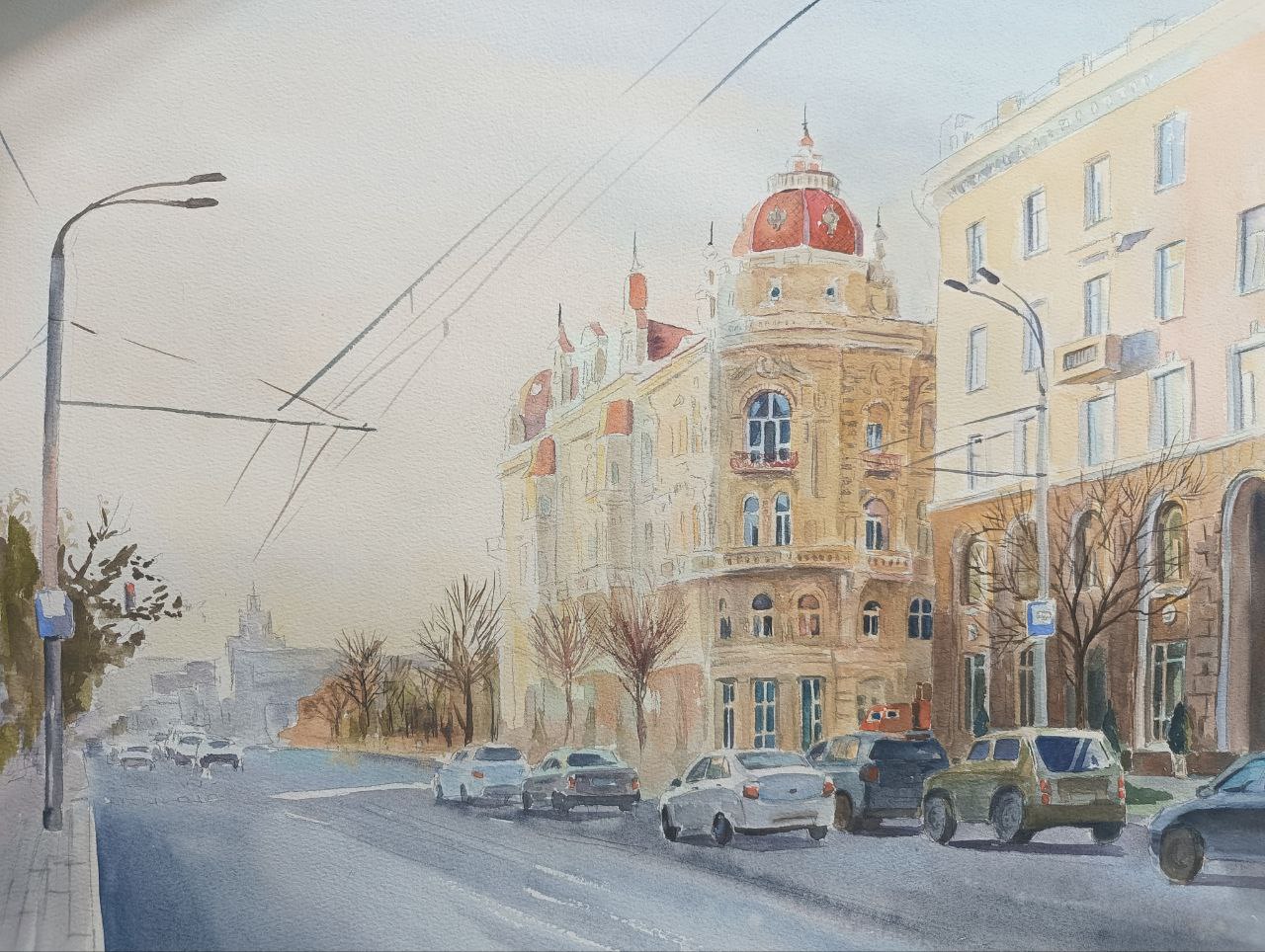 Ж. Денисова. Вид на Б. Садовую