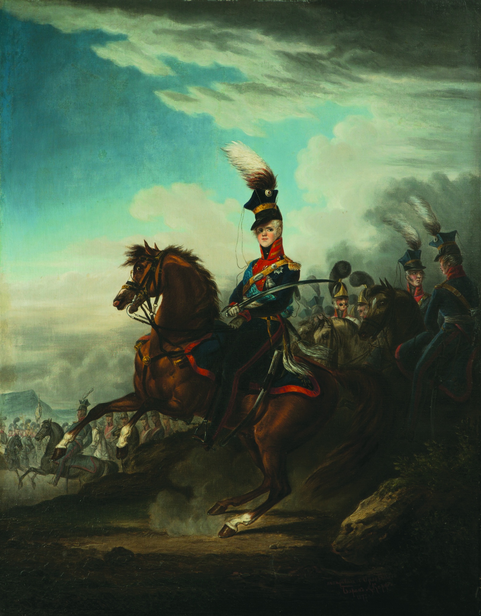 Корф А., с ориг. А.О.Орловского Портрет. Константин Павлович, 1779-1831, цесаревич, генерал от кавалерии. Россия 1877 холст, масло Экспонат выставки «Страницы истории русской кавалерии»