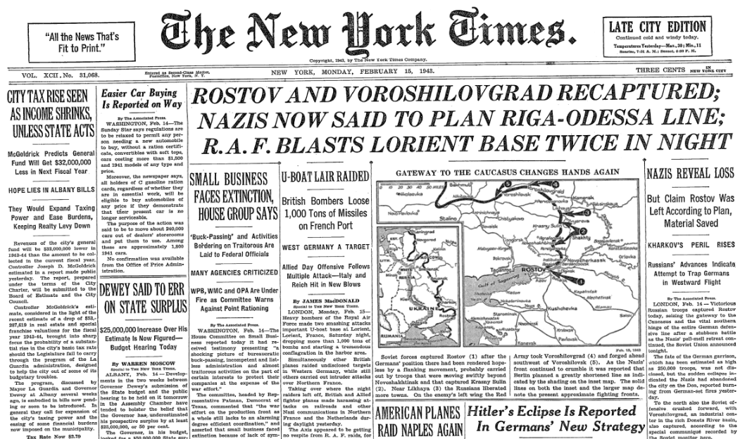 Нью Йорк таймс 15 февраля 1943 Нью Йорк таймс 15 феврваля 1943.png
